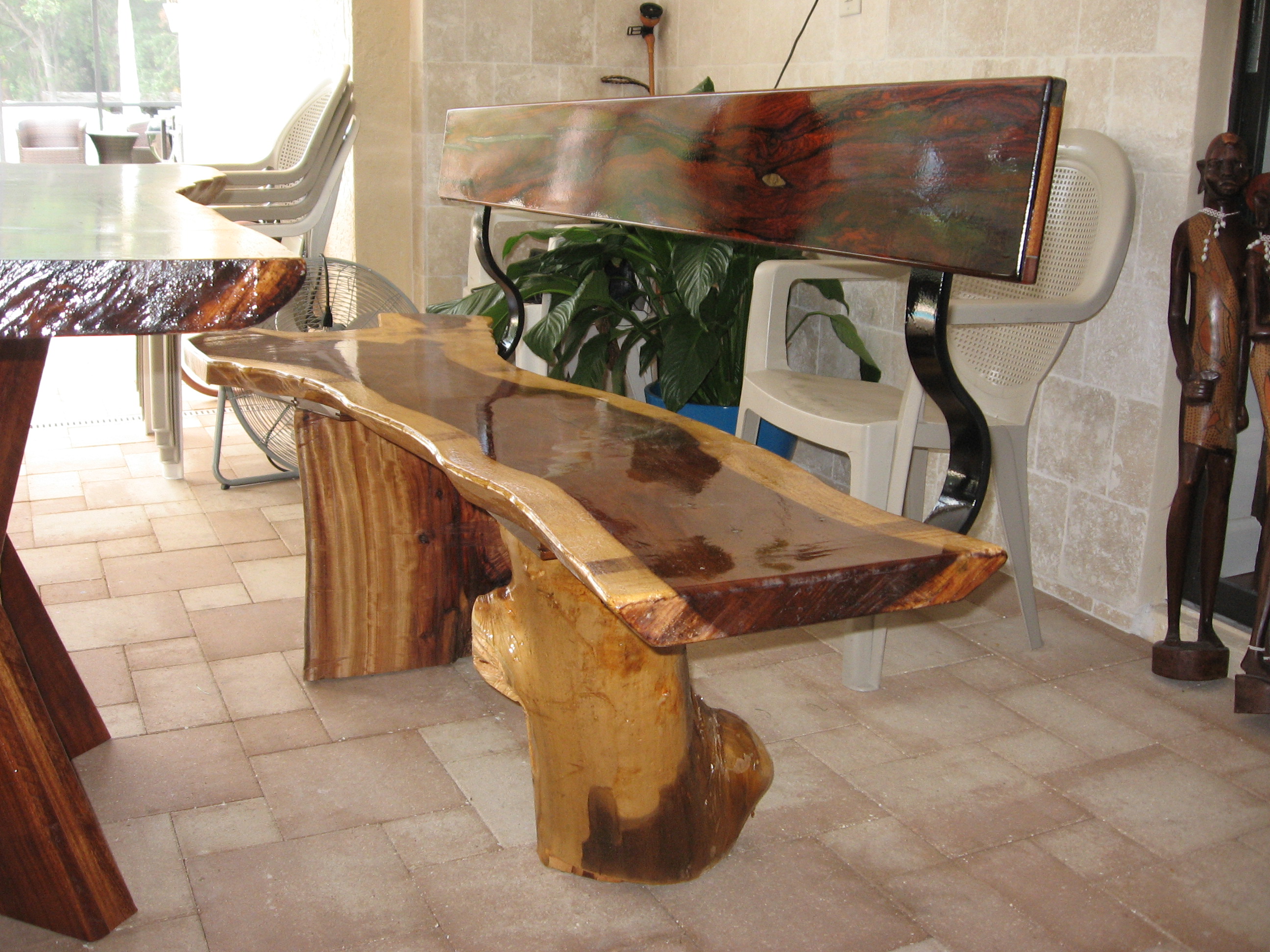 Exotic Bench from Indian Rosewood & Cocobolo Wood  Tabaka 